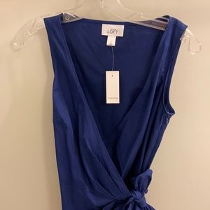NWT Loft Blue Wrap Dress size 0
